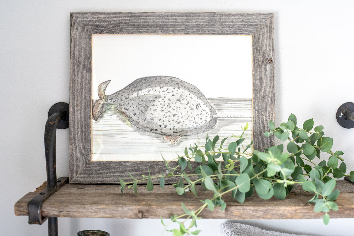 14" x 18" Gray Wood Hanging Picture Frame