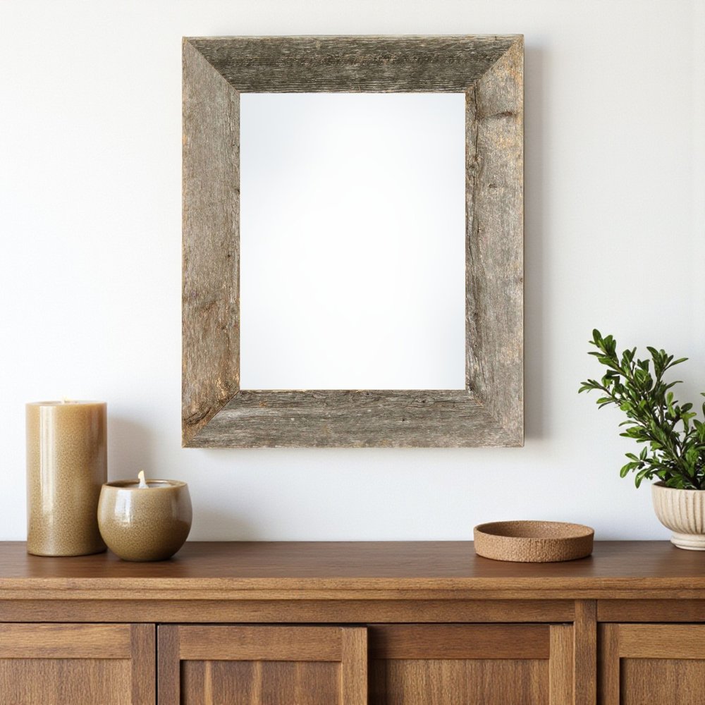 14" x 18" Gray Solid Wood Hanging Picture Frame