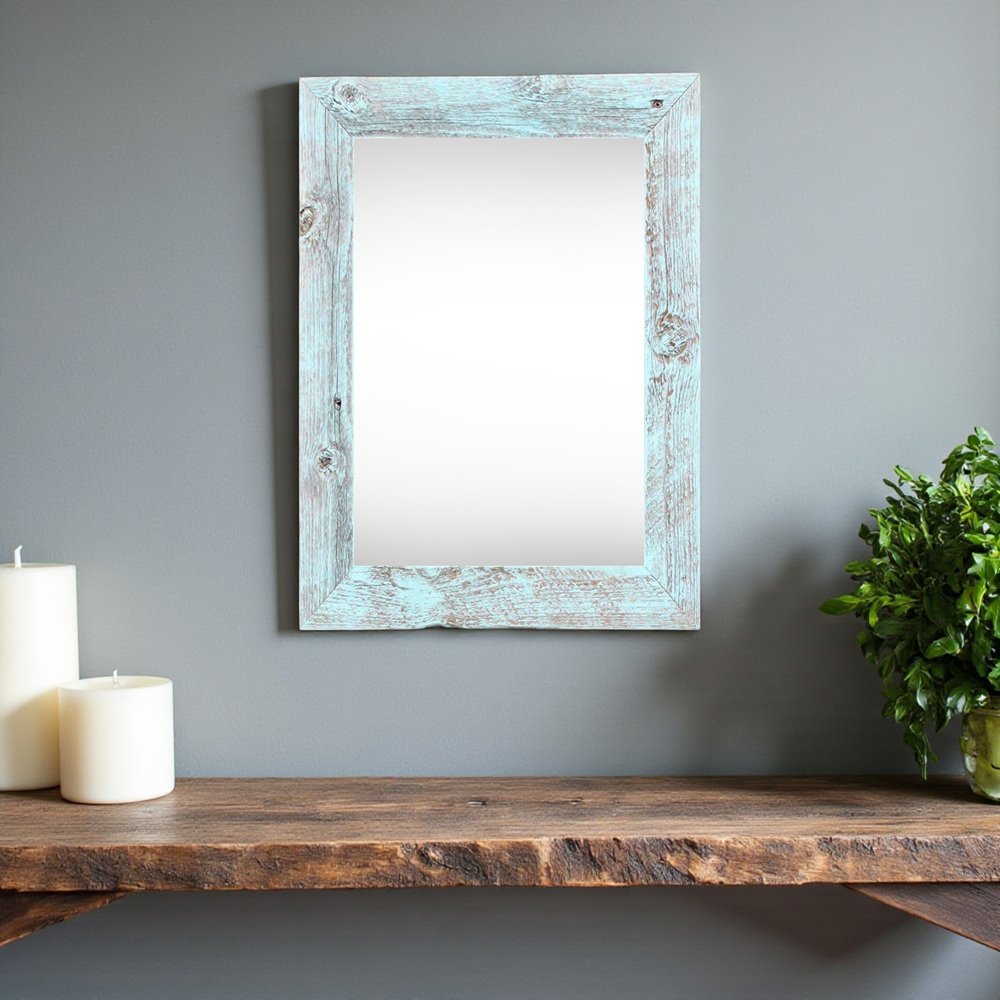 11" x 17" Blue Solid Wood Hanging Picture Frame