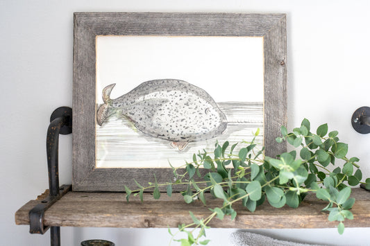 11" x 17" Gray Wood Hanging Picture Frame