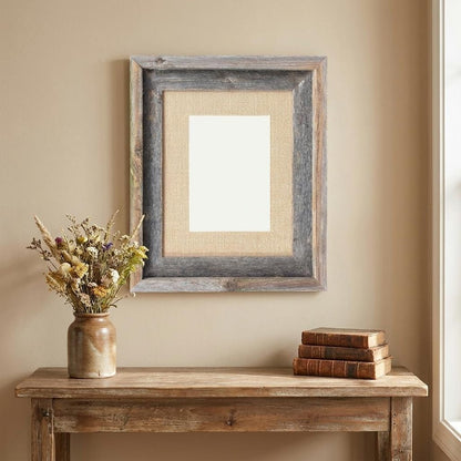 11" x 14" Brown Solid Wood Hanging Picture Frame