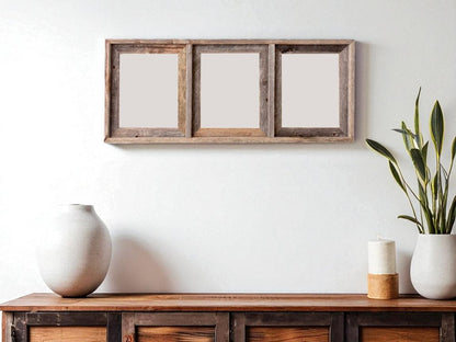 8" x 10" Gray Distressed Wood Hanging Picture Frame