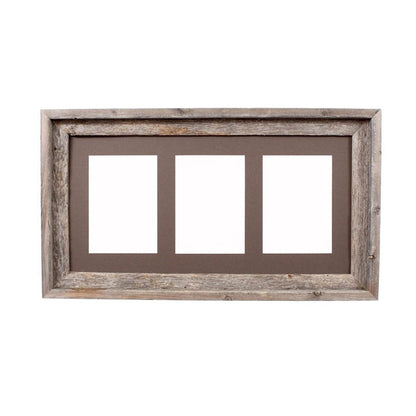 5" x 7" Gray Solid Wood Hanging Picture Frame with Mat