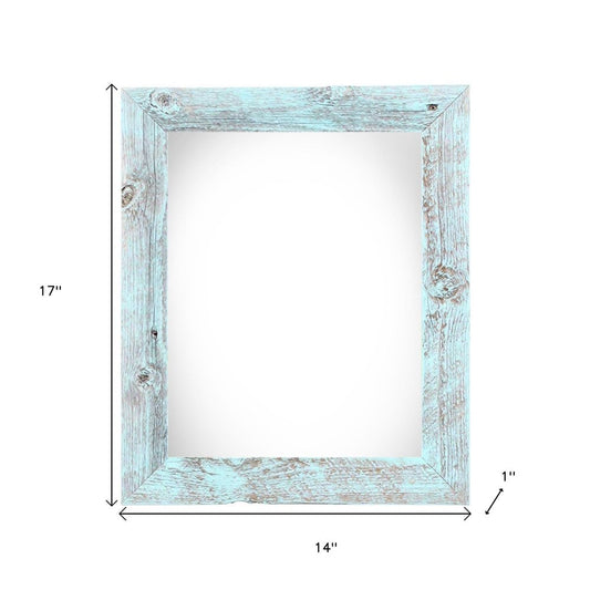 11" x 14" Blue Wood Hanging Picture Frame