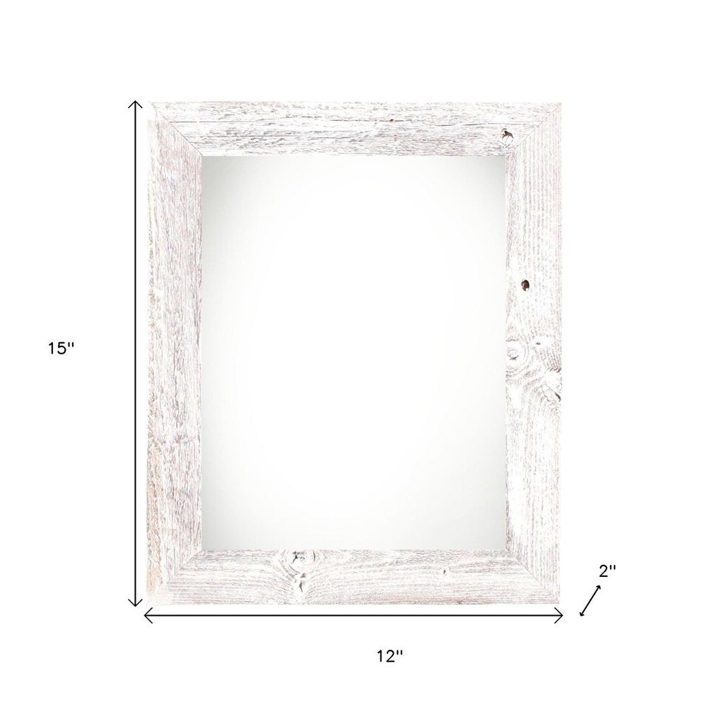 8.5" x 11" White Solid Wood Hanging Picture Frame