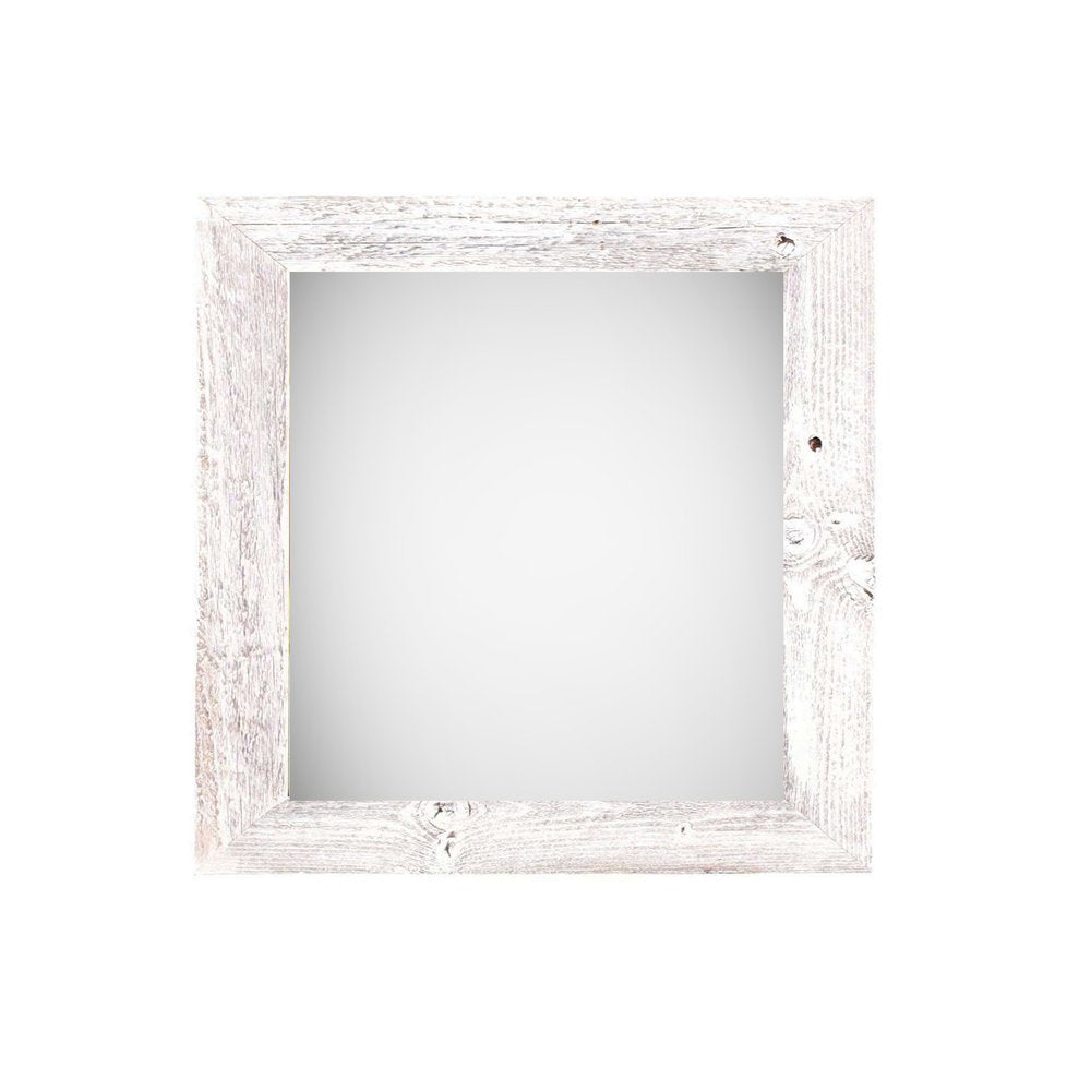 10" x 10" White Solid Wood Hanging Picture Frame