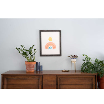 10" x 10" Black Solid Wood Hanging Picture Frame