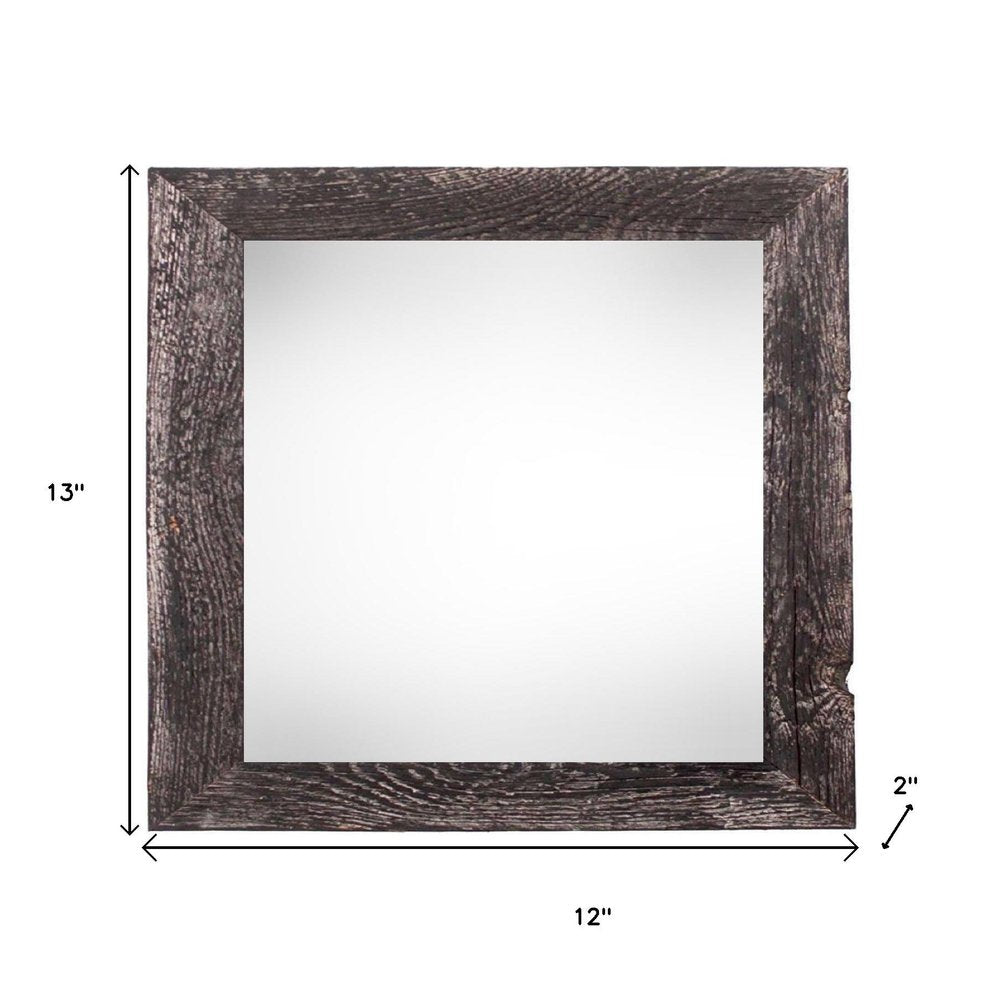 10" x 10" Black Solid Wood Hanging Picture Frame