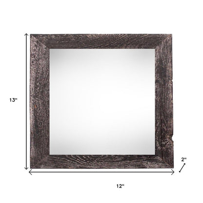 10" x 10" Black Solid Wood Hanging Picture Frame