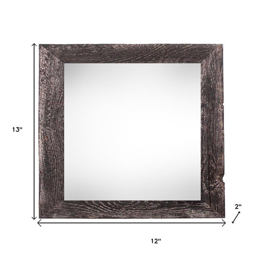 10" x 10" Black Wood Hanging Picture Frame