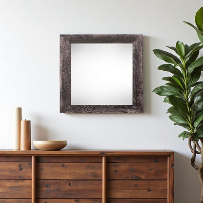 10" x 10" Black Solid Wood Hanging Picture Frame