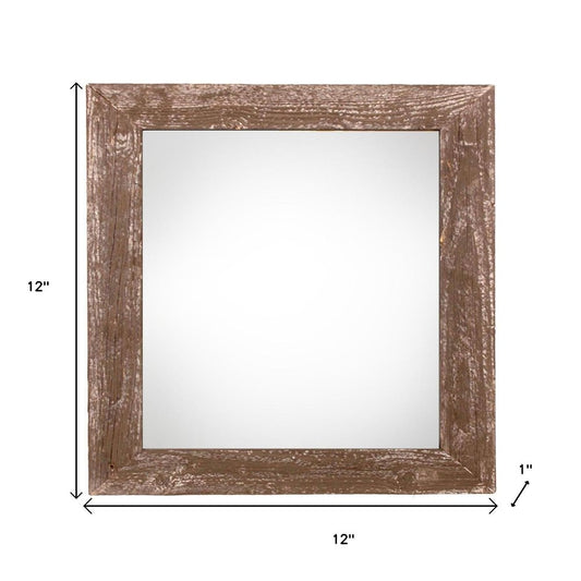 8" x 8" Brown Wood Tabletop Picture Frame