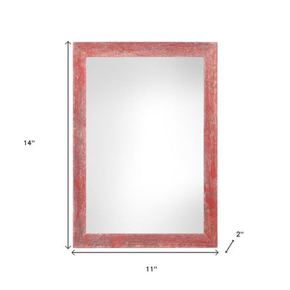 11" x 14" Red Solid Wood Hanging Picture Frame