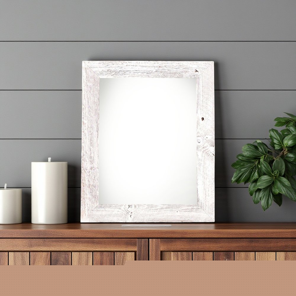 8" x 8" White Solid Wood Tabletop Picture Frame