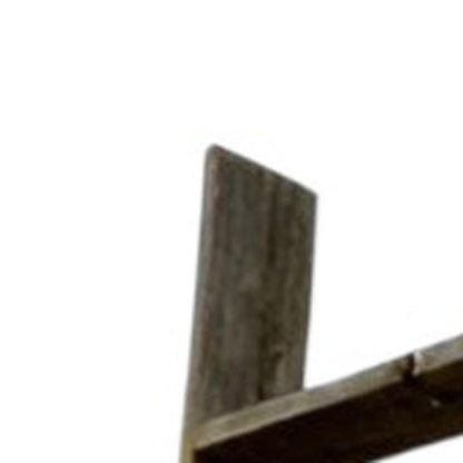 60" Gray Rustic Five Step Wood Ladder Shelf
