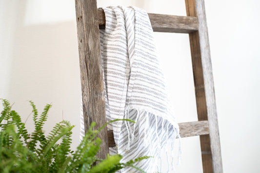 60" X 15" Gray Wood Hanging Dimensional Sculpture
