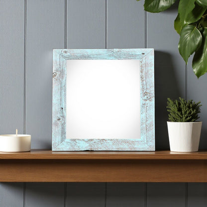 6" x 6" Blue Solid Wood Tabletop Picture Frame