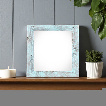 6" x 6" Blue Solid Wood Tabletop Picture Frame