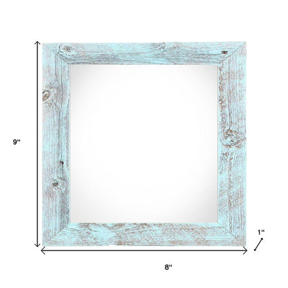 6" x 6" Blue Wood Tabletop Picture Frame