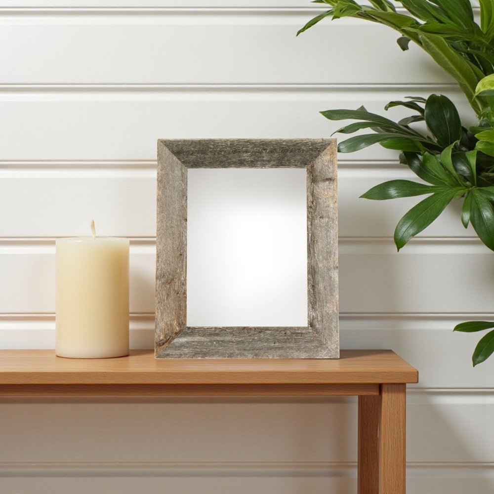 4" x 6" Gray Solid Wood Tabletop Picture Frame
