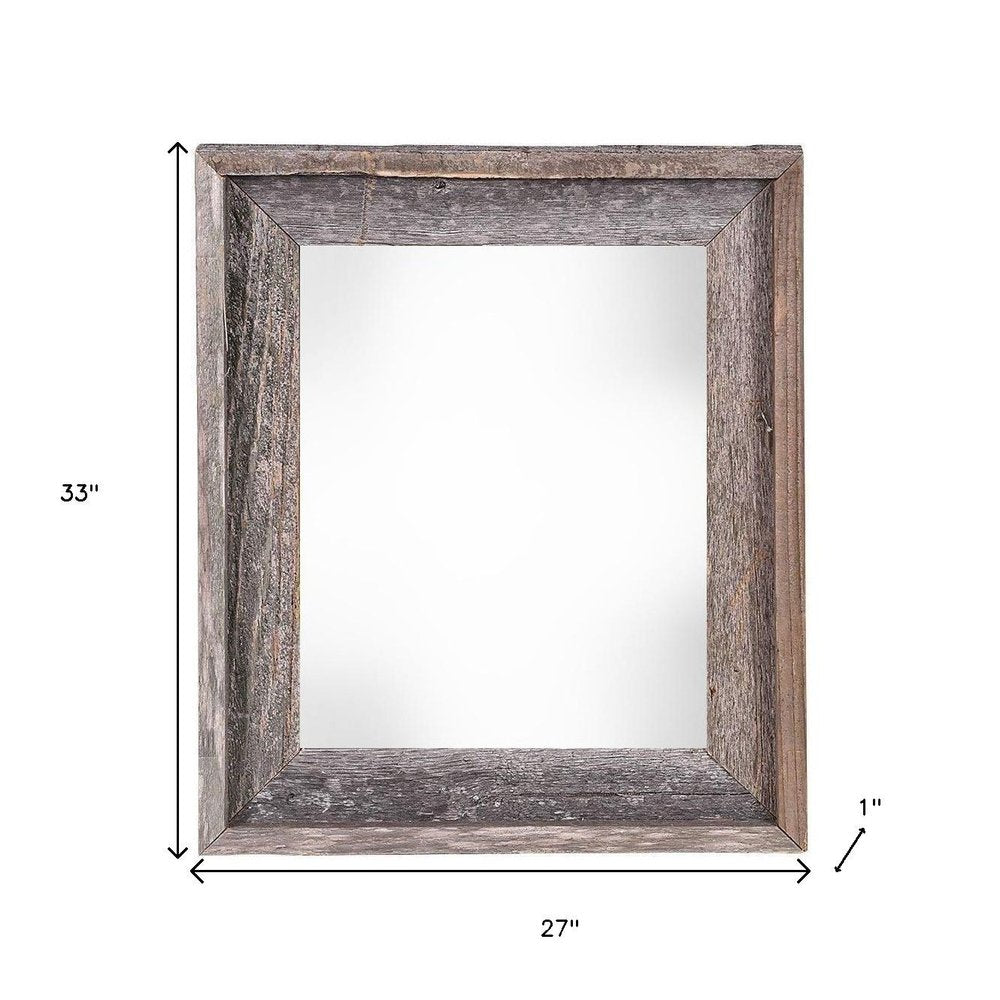 24" x 30" Gray Solid Wood Hanging Picture Frame