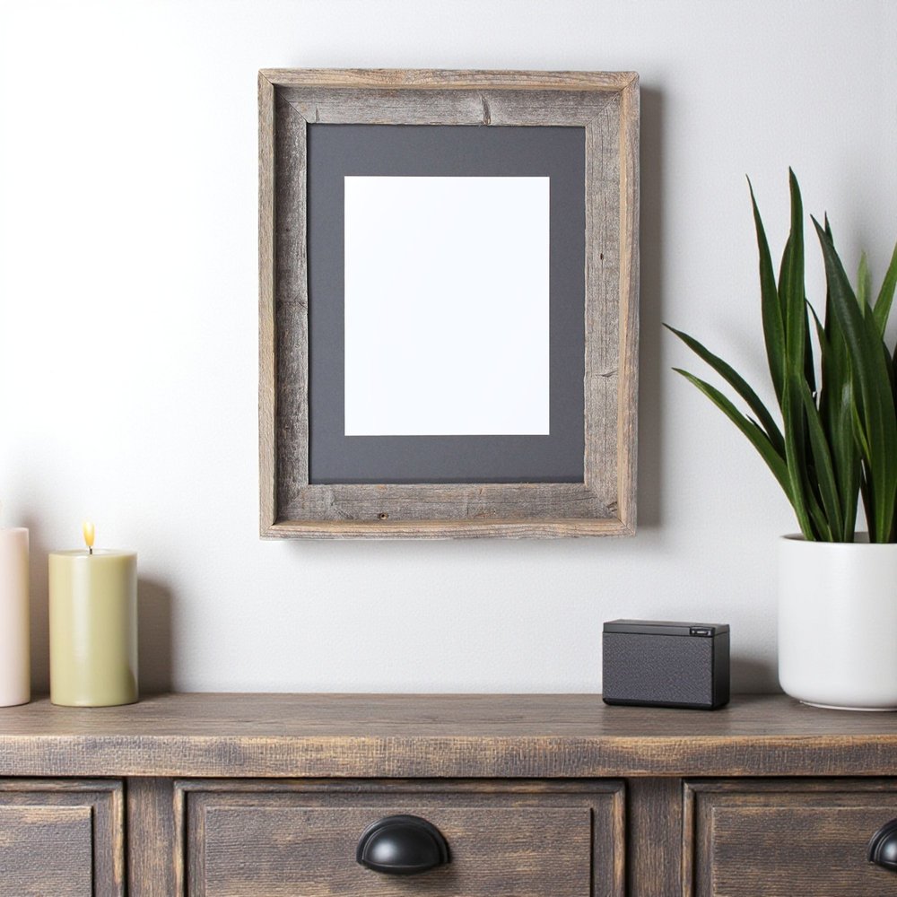 16" x 20" Gray Solid Wood Hanging Picture Frame