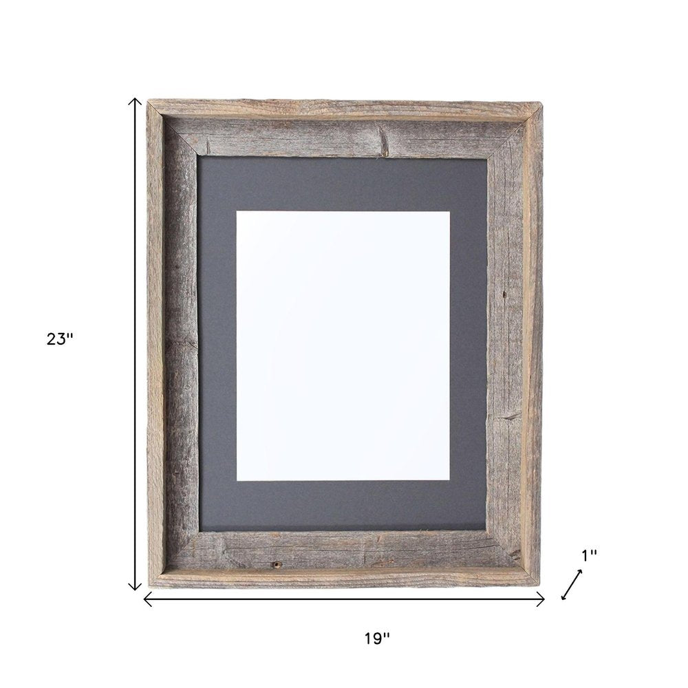 16" x 20" Gray Solid Wood Hanging Picture Frame