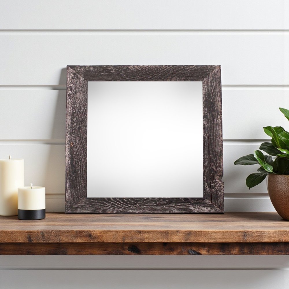 12" x 12" Black Solid Wood Tabletop Picture Frame