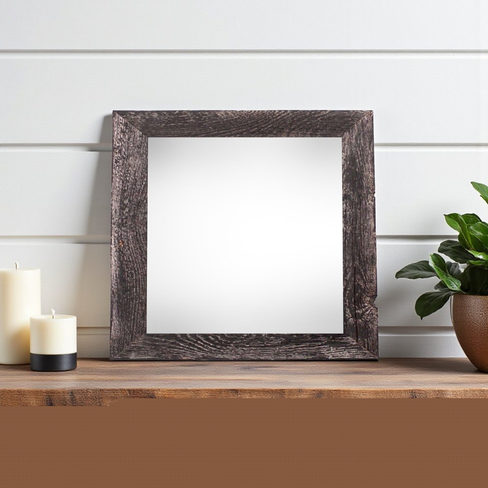 12" x 12" Black Solid Wood Tabletop Picture Frame