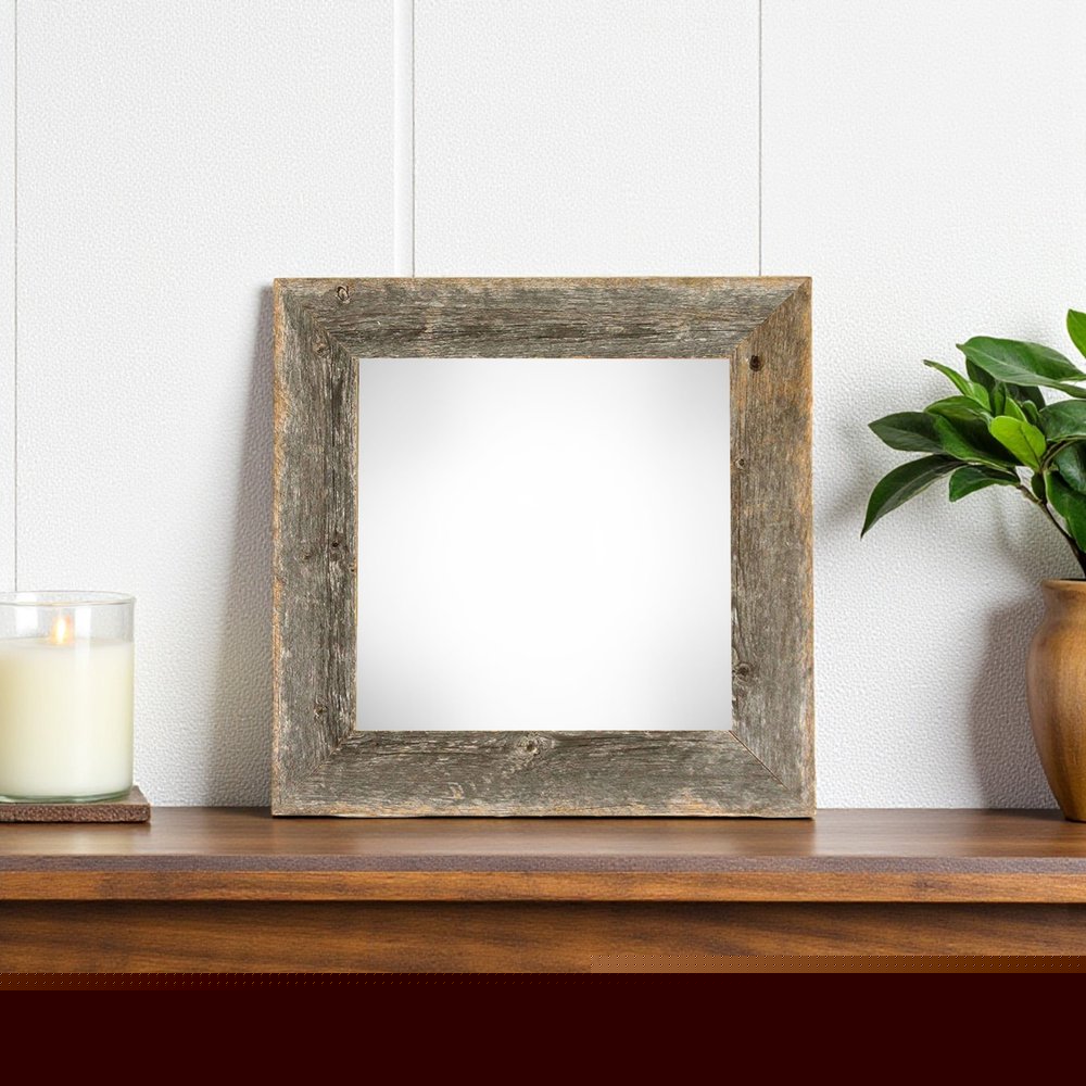 12" x 12" Gray Solid Wood Tabletop Picture Frame