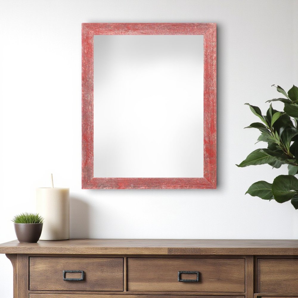 12" x 18" Red Solid Wood Hanging Picture Frame