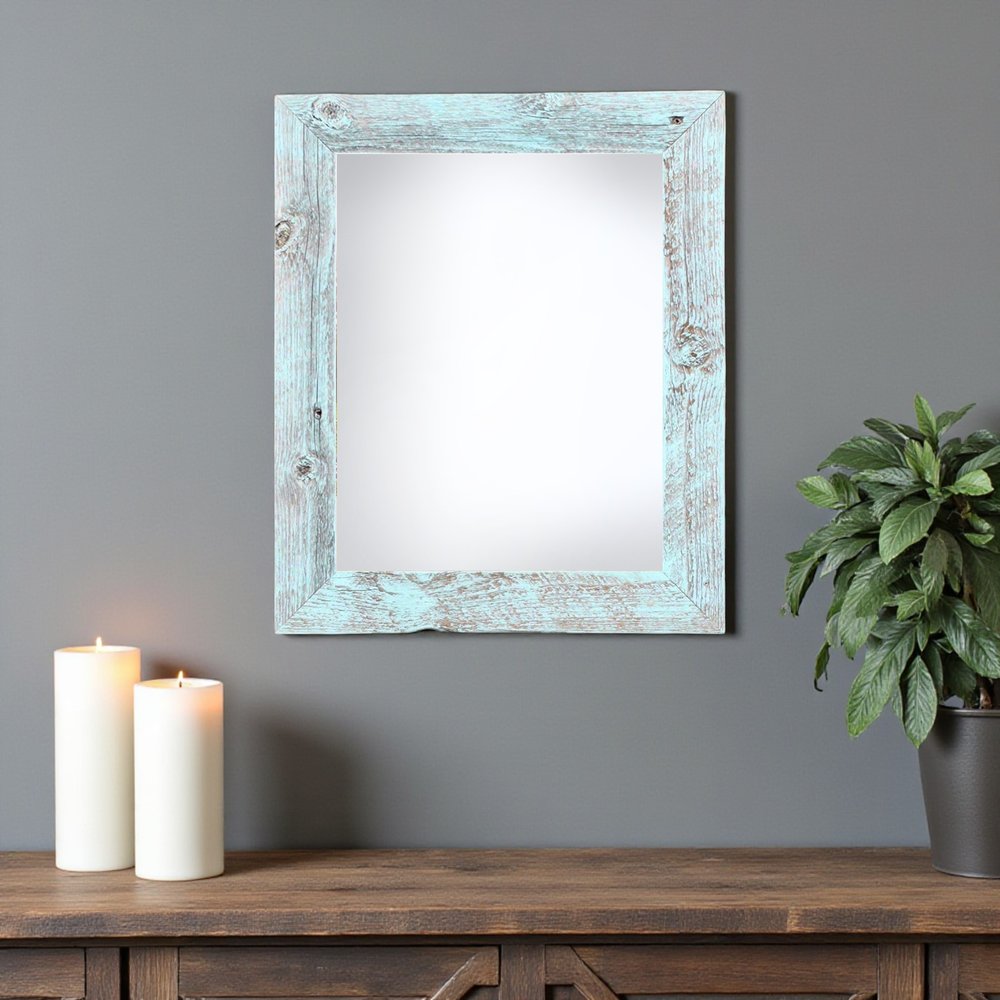 12" x 18" Blue Solid Wood Hanging Picture Frame