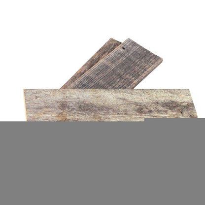 Set of Six 3" x 12" Gray And Brown Wood Planks Wall Decor