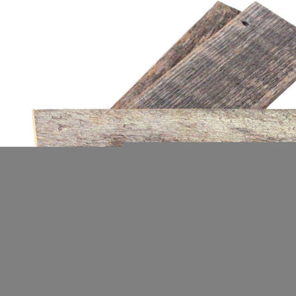 Set of Six 3" x 12" Gray And Brown Wood Planks Wall Decor