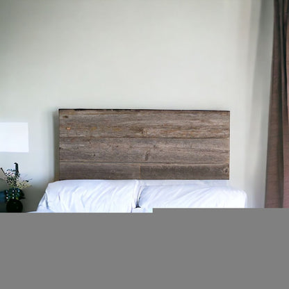 Set of Six 4" X 48" Gray and Brown Wood Plank Wall Decor