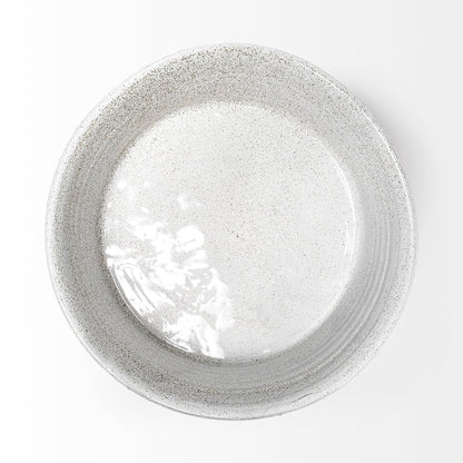 16" White Ceramic Round