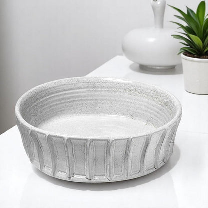 16" White Ceramic Round