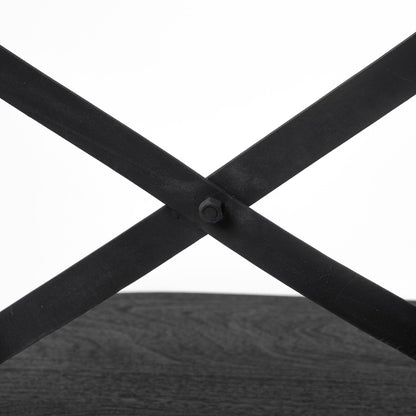 Set of Two Black Cross Back Dining Side Chairs