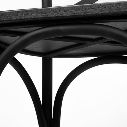 Set of Two Black Cross Back Dining Side Chairs