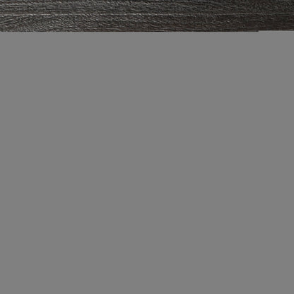 54" Black And Brass Rounded Solid Wood And Metal Pedestal Base Dining Table