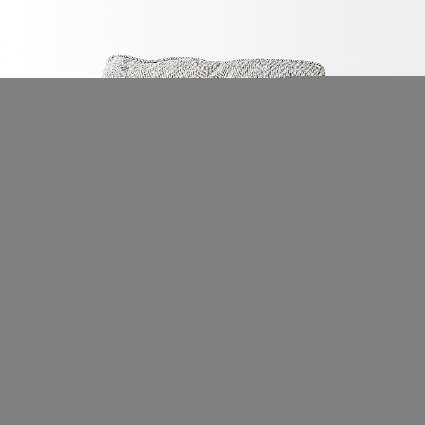 31" Light Gray and Brown Fabric Lounge Chair