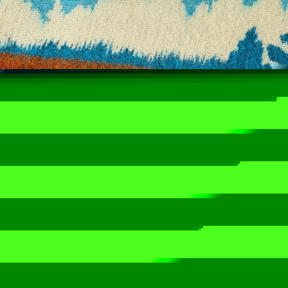 Ultra Soft Blue Ski Mountain Handmade Queen Size Woven Blanket