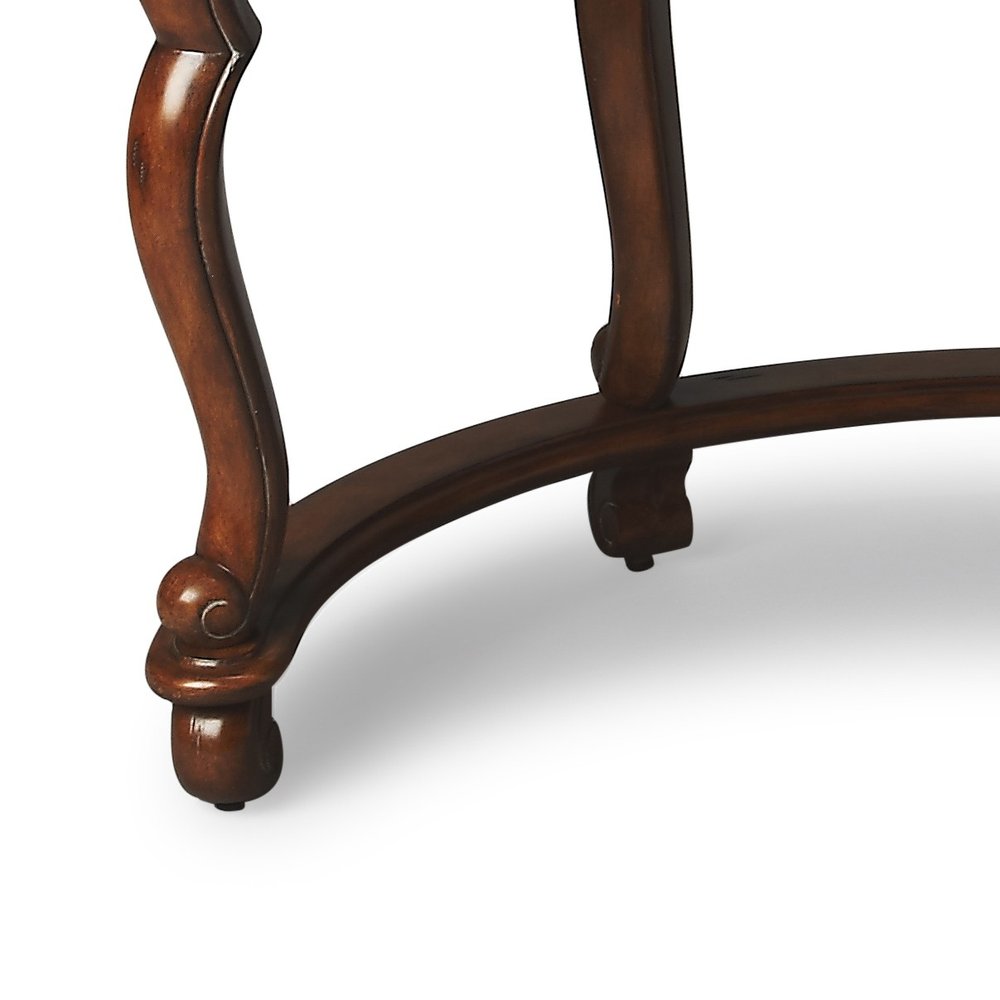 48" Brown Wood Solid and Manufactured Wood Kidney Writing Desk