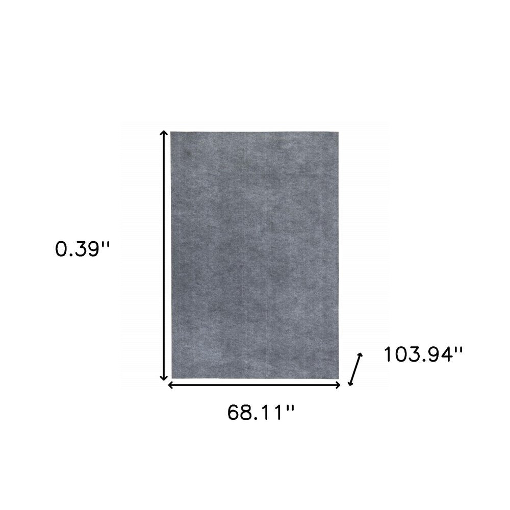 6' Round Gray Non Slip Rug Pad