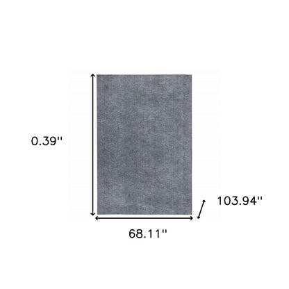 6' Round Gray Non Slip Rug Pad