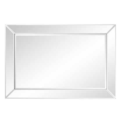 36" Glass Framed Accent Mirror