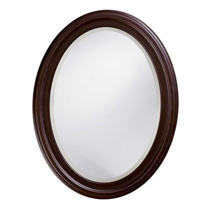 33" Bronze Oval Framed Accent Mirror