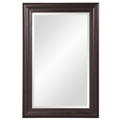 33" Bronze Wood Accent Mirror