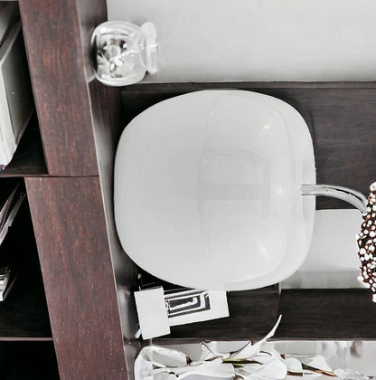 8" White Aluminum Decorative Apple Tabletop Sculpture