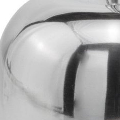 6" Silver Buffed Aluminum Decorative Apple Tabletop Sculpture